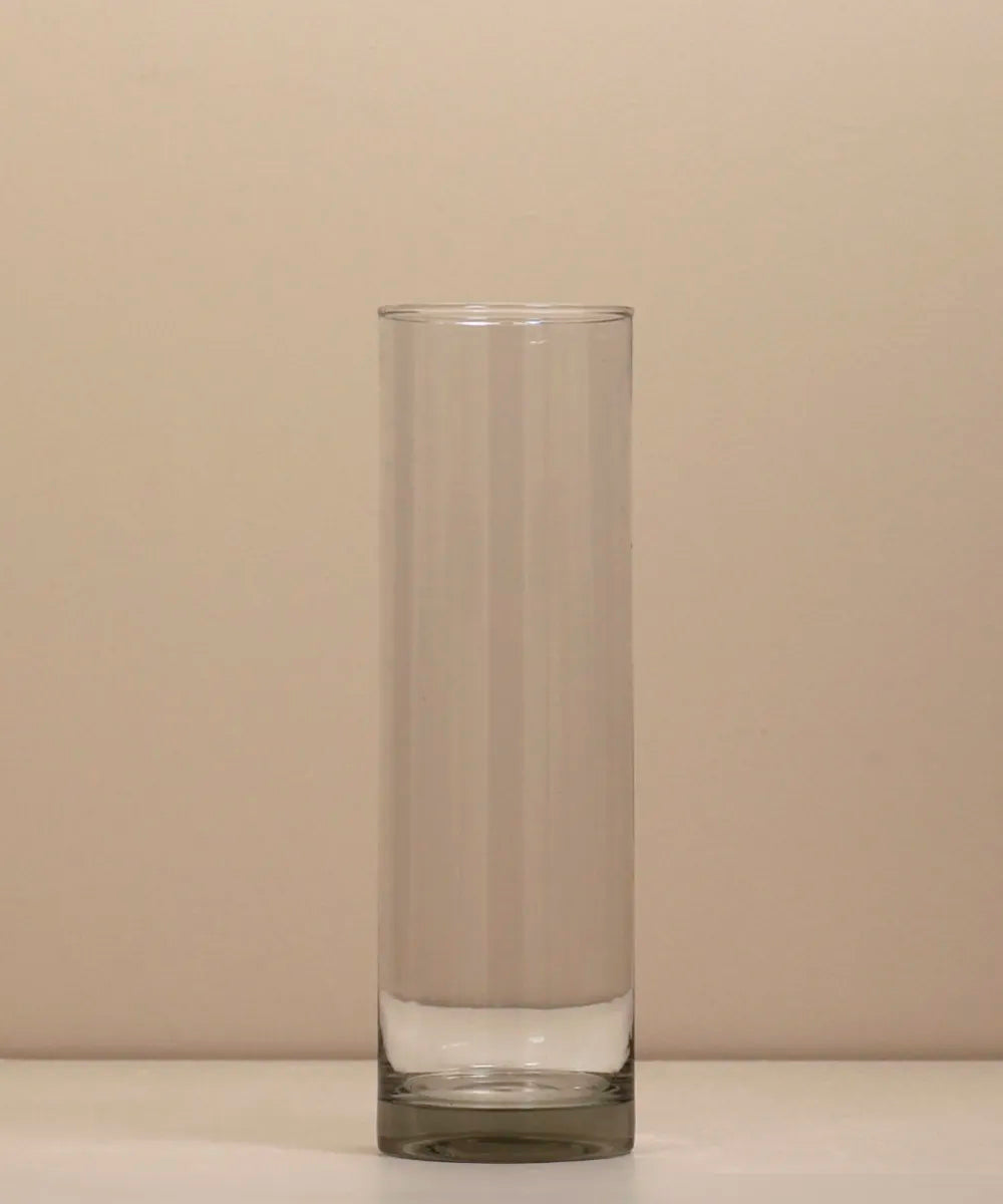 Tall Cylindrical Glass Vase