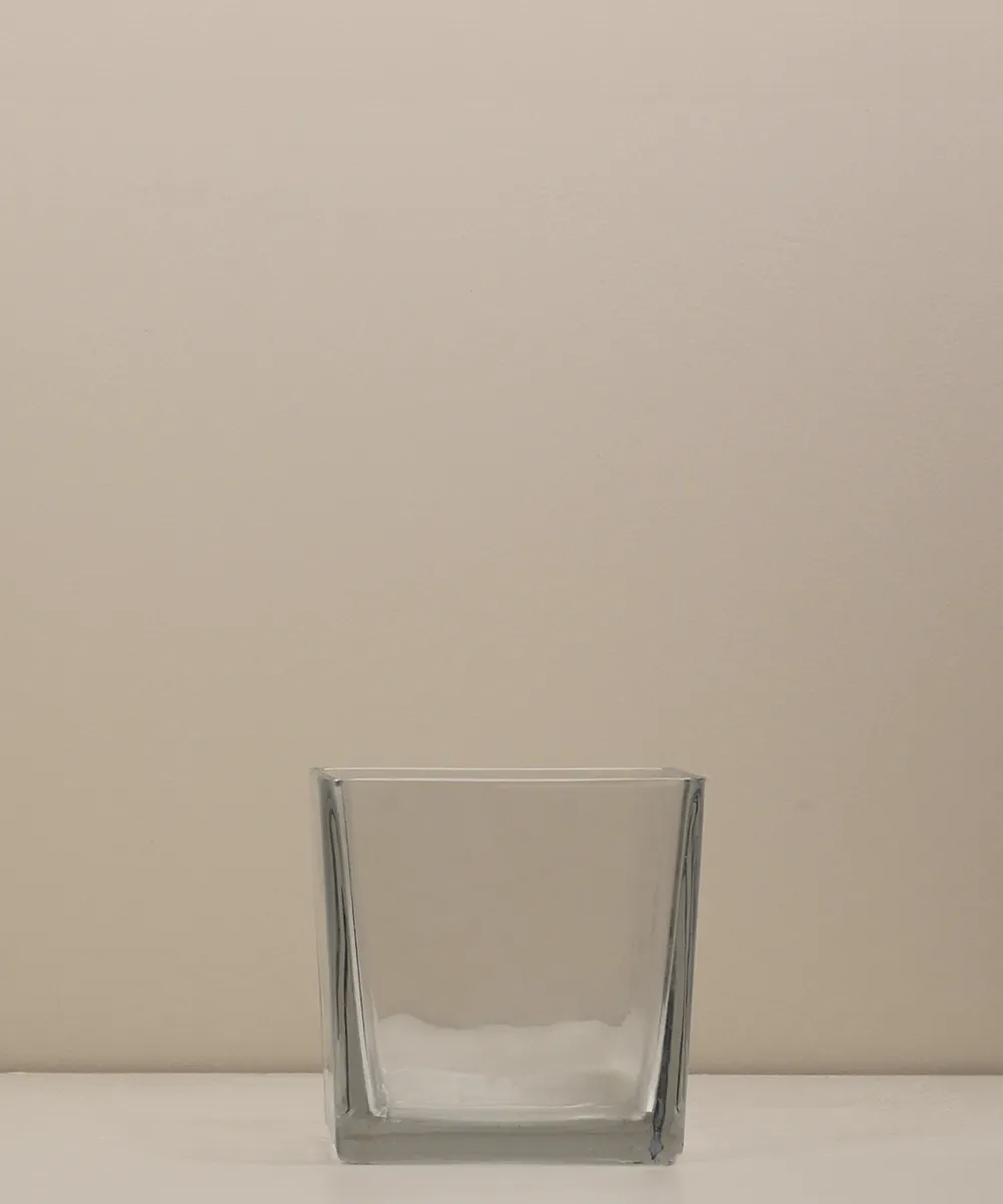 cube glass vase