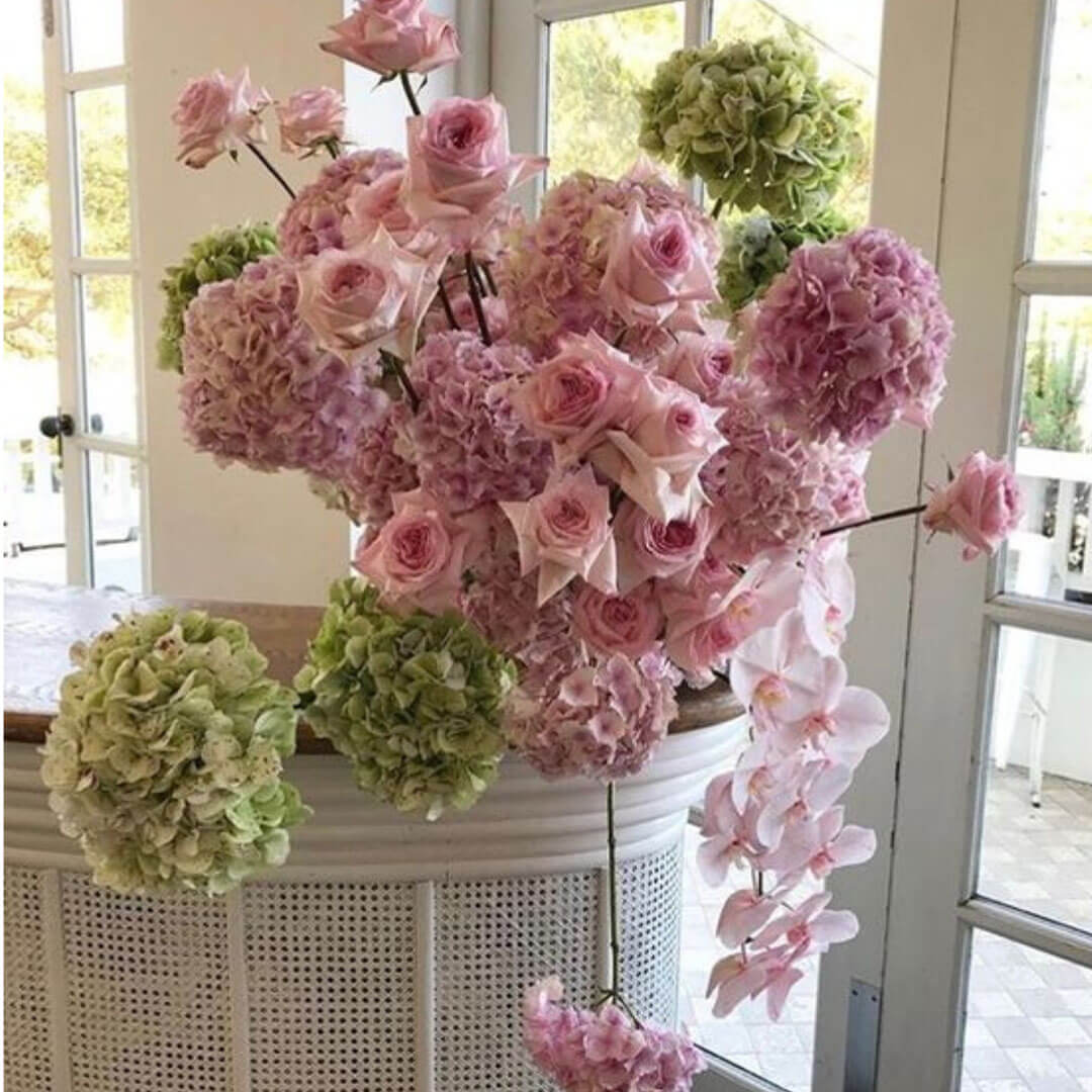 beautiful pink flowers used for decoration at home